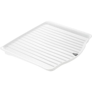 水切りトレー 水切りマット 約幅45.5cm L ホワイト ラクール ドレイニングトレー キッチン 台所 店舗 飲食店 白 水切りの達人 キッチンをスッキリ整理整頓 食器も洗い物もこれ一つでOK 幅広45.5