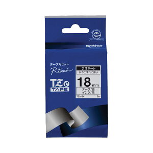 (�܂Ƃ�) �u���U�[ BROTHER �s�[�^�b�` TZe�e�[�v ���~�l�[�g�e�[�v 18mm ���^������ TZE-241 1�� �y×10�Z�b�g�z �i���������x���쐬�}�V�� �s�[�^�b�`��p�J�[�g���b�W�Ŏ�y�Ƀ��x���쐬 �u���U