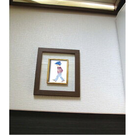 奥が透けて見えるフレーム いわさきちひろ 透明 ブラウン フレーム 青い帽子の男の子 絵画額 額 額縁 フレーム 茶 透明なブラウンフレームが奥深く魅せる 見えない世界を感じるフレーム 青い帽子の少年と共に旅する眼鏡 茶