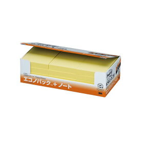 (まとめ) 3M ポストイット エコノパック ノート 再生紙 75×50mm イエロー 6561-Y20 1パック（12冊） 【×5セット】 黄 エコな再生紙で作られた便利なサイズのイエローポストイット まとめて12冊入りのエコノパックでお得にGET 忘れ物やメモをしっかりキャッチする頼れる相