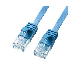 �i�܂Ƃ߁j �J�e�S��6A�t���b�gLAN�P�[�u�� �z�� KB-FL6A-005BL �y×5�Z�b�g�z ������̍����ʐM����������L�k��PVC�P�[�u�� �c���܂�h�~�J�o�[�t���ň��S���Ďg�p�� 10G�r���x�Ή��̃t���b�gLAN