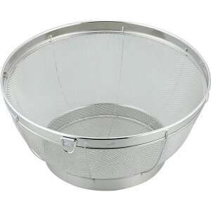 ステンレス 深型 ざる/調理器具 【27cm 3個セット】 リング付き 吊り下げ整理 収納 可 お手入れ簡単 SUIグート 〔キッチン 台所〕 便利な頑丈な深型調理用ざる 洗米や野菜・果物を簡単に洗え