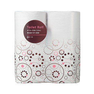 TANOSEE リサイクルトイレットペーパー ダブル 芯あり 45m 1ケース(96ロール:8ロール×12パック) ふわふわ 柔らか 触感そのまま、持ちが1.5倍長くなるリサイクルトイレットペーパー ダブル 芯