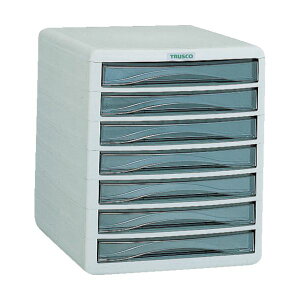 TRUSCO プラスチックレターケースA4浅型タイプ 7段 PA4-S7 1台 シボ加工で高級感溢れる コーナー部のR加工で使いやすさも抜群 A4サイズの浅型タイプで整理 収納 力もバツグン 7段式のプラスチッ