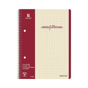コクヨ フィラーノート(スパイラルとじ) A5 5mm方眼罫 40枚 ス-5SN 1セット(10冊) 瞬時に整理できる便利なフィラーノート 手軽にファイリングできるA5サイズ、5mm方眼罫、40枚入りのスパイラルと