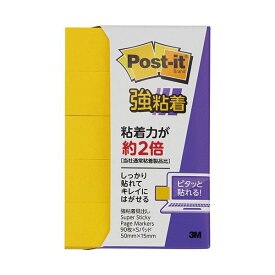 (まとめ) 3M ポスト・イット 強粘着見出し 50×15mm ビビットイエロー 700SS-YN 1セット(50冊：5冊×10パック) 【×3セット】 黄 手帳に最適 目立つビビットイエローの強粘着見出し 便利な見出しサイズで整理整頓もバッチリ 1セット50冊、まとめてお得 3Mポスト・イットの