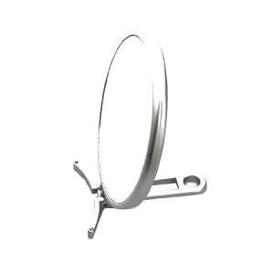 手鏡/スタンドミラー 【拡大鏡付き】 丸型 (円形 ラウンド) 両面鏡 折立 ハンドミラー シルバー 【72個セット】 2WAY仕様で便利な3倍拡大鏡付き卓上ミラー 美しさを追求する化粧鏡と手鏡が一