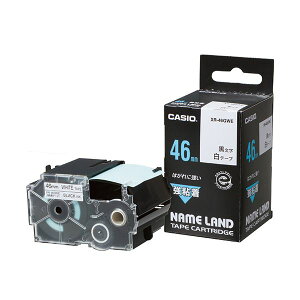 (�܂Ƃ�) �J�V�I CASIO �l�[�������h NAME LAND ���S���e�[�v 46mm×5.5m ���^������ XR-46GWE 1�� �y×5�Z�b�g�z �p���t���ȃe�[�v�}�X�^�[ ���͔S���e�[�v�őN���ȃ��x���쐬 ��e�� ��^ 46mm���A����5
