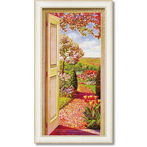 アンドレア・デル・ミッシャー Gel加工 アートフレーム 「スルジャルディーノ」 幻想的なジェル加工アートフレーム『スルジャルディーノ』が贈る、美しさの極み