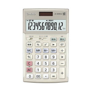 カシオ計算機 実務電卓検算 ジャスト12桁 ゴールド JS-20WKA-GD-N 実務に適した12桁のゴールド電卓、確かな計算をサポート