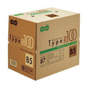 (まとめ) TANOSEE αエコペーパータイプR100 B5 1箱(2500枚:500枚×5冊) 【×5セット】 環境に優しい低白色仕様のαエコペーパータイプR100 B5が、1箱に2500枚(500枚×5冊)詰まったセットが5つ 環境に配