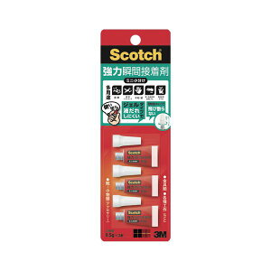 (まとめ) スリーエムジャパン スコッチ 強力瞬間接着剤 ジェル状 ミニ小分け 0.5g×3本 【×20セット】 瞬時に強力接着 0.5g×3本のジェル状ミニパックが20セット 驚きの接着力であらゆる素材