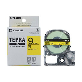 【5個セット】 KING JIM キングジム テプラPROテープ 9mm 黄 KJ-SC9YX5 効率的なラベリング作業を実現する、黄色の9mm幅テープ テプラPROのパフォーマンスを最大限に引き出します