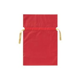 （まとめ）カクケイ 梨地リボン付き巾着袋 赤 M 20枚FK2403【×3セット】 鮮やかな赤の巾着袋付き、使い勝手抜群の梨地リボン付き巾着袋 Mサイズ20枚セット オフィス 事務用 整理整頓に最適で、書類や小物を一括管理し、スマートなオフィス 環境を実現 便利さとスタイリッ