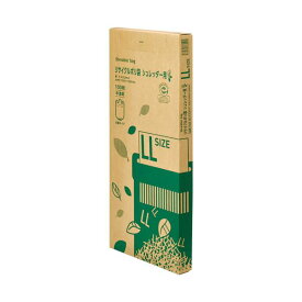 (まとめ）TANOSEE リサイクルポリ袋シュレッダー用 LL BOXタイプ 1箱（100枚）【×5セット】 環境に 大容量 大型 TANOSEE リサイクルポリ袋シュレッダー用 LL BOXタイプ 1箱（100枚）【×5セット】