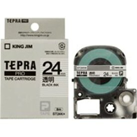 キングジム テプラ PROテープ/ラベルライター用テープ 【幅：24mm】 20個入り ST24K-20 透明