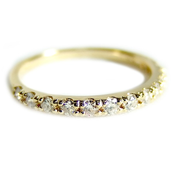 輝き溢れるK18イエローゴールドの0.3カラットエタニティリング ダイヤモンドの輝きが指先に宿り、永遠の愛を象徴します 鑑別カード付きで品質も安心 安全 華やかな指輪で、あなたの魅力を輝かせましょう 黄