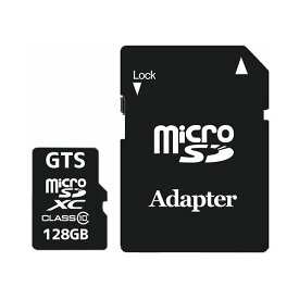 GTS microSDXCカード128GB 40MB/s Class10 UHS-I 防水 GSMS128PAD 1枚 高速転送40MB/s、クラス10 UHS-I対応のGTS 128GB microSDXCカード データ転送もスムーズで、音楽や写真、ゲームもたっぷり楽しめます 水にも強く、安心 安全 の防水仕様 GSMS128PADでデジタルライフを