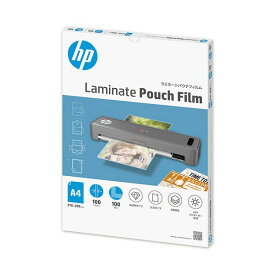 HP パウチフィルム A4 100μPA4100A 1パック（100枚） 高品質なA4サイズのパウチフィルム、100μm厚、100枚入りのパック 信頼性抜群のHPパウチフィルムで大切な書類をしっかり保護 プロ仕様で長期保存に最適 思い出や文書を100μPA4100Aで安心 安全 の保護