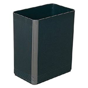 (まとめ)ダストボックス/ゴミ箱 【角型】 ブラック 8.3L リサイクル素材 【×5セット】 黒