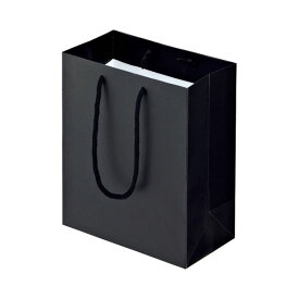 （まとめ） TANOSEE マットコート手提げ袋 S ヨコ220×タテ260×マチ幅120mm ブラック 1パック（10枚） 【×4セット】 黒 高品質な店舗用紙袋 エレガントなマットコート仕上げ 手提げ袋Sサイズ スタイリッシュなブラック 1パック（10枚）×4セット 黒