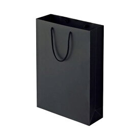 （まとめ） TANOSEE マットコート手提げ袋 L ヨコ320×タテ450×マチ幅110mm ブラック 1パック（10枚） 【×2セット】 黒 高品質な店舗用紙袋 スタイリッシュなマットコート仕上げ 大容量 大型 で便利な手提げ袋 ブラックカラーでおしゃれ度UP 1パック（10枚）×2セットで