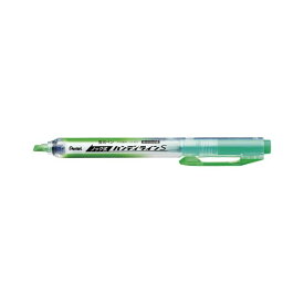 （まとめ） ぺんてる 蛍光ハンディラインS SXNS15-K ライトグリーン 1本入 【×20セット】 緑 片手で簡単にペン先を出し入れ 便利なノック式蛍光ペン ライトグリーンのペンテールハンディラインSが20本セットでお得 緑