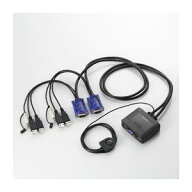 USBパソコン PC 切替器 KVM-KUS 手軽な操作で複数のUSB機器を切り替え 2台のパソコン PC に接続可能な便…