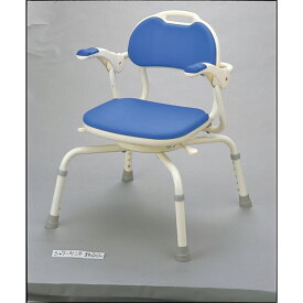 アロン化成 シャワーチェア (イス 椅子) 安寿ひじ掛付シャワーベンチまわるくんブルー 536-190 青 快適なシャワータイムをサポートする、青いひじ掛付きシャワーベンチ アロン化成が贈る、まわるくんブルーのシャワーチェア (イス 椅子) 536-190 青