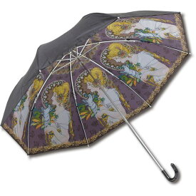 ユーパワー 名画 折りたたみ傘 晴雨兼用 ～ミュージアムアートコレクション～ ミュシャ 「羽根」 美術館の至宝、折りたたみ傘が誕生 雨にも晴れにも対応するミュシャの 羽根 が、あなたのスタイルを彩る