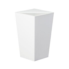 （まとめ）新輝合成 カクス S-28 ホワイトDS-452-028-8 1台【×10セット】 白 透明な蓋で隠れる スマートなゴミ箱 白