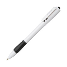 （まとめ）TANOSEE ノック式油性ボールペングリップ付 0.7mm 黒（軸色：白）1パック（10本）【×20セット】 白い軸に黒いインクが鮮やかに踊る 手にフィットするグリップ付き0.7mmのノック式油性ボールペン、まとめて10本入りのスタンダードタイプ 20セットでお得にGET