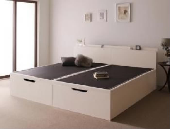楽天市場】シングルベッド 白 茶 大容量 大型 整理 収納 ベッド ベッド
