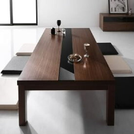 こたつテーブル 机 ワイドサイズ アーバンモダンデザインこたつテーブル ( 天板サイズ :5尺長方形(80×150cm))( 布団色 : ウォールナットブラウン 茶×ブラック 黒 )