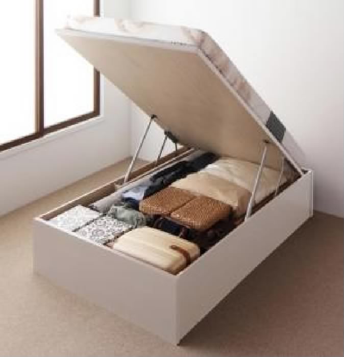 楽天市場】シングルベッド 白 大容量 大型 整理 収納 ベッド 薄型
