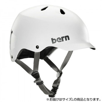 早割クーポン 先鋭的なツバ付きヘルメットとして人気のWATTS ワッツ bern バーン ヘルメット WATTS L APIs 新商品 abt-1685774 SATIN BE-BM25BSWHT-04 WHITE