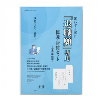 退職願専用 便箋・封筒セット 10セット タイ-1　　