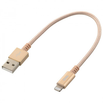 OHM AudioComm 切れにくいライトニングケーブル USB TypeA 15cm SIP-L015TAH-N　　