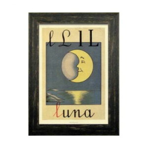 Italian Vitage Poster �C�^���A�����B���e�[�W���|�X�^�[ Luna �t���[���t�� ZIV-51345