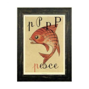 Italian Vitage Poster �C�^���A�����B���e�[�W���|�X�^�[ pesce �t���[���t�� ZIV-51348