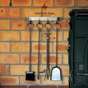 ダッチウエスト アクセサリー Dutchwest ヴィンテージ壁掛けツールセット 薪ストーブ用品 暖炉 トング ほうき ショベル ポーカー  火かき棒 おしゃれ 人気