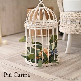 fioreシリーズ [Piu Carina] ホワイトラタン 鳥かご調 ディスプレイバスケット おしゃれ 人気