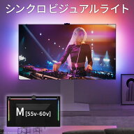 シンクロビジュアルライト Mサイズ LED間接照明 シアターライト ホームシアター DVD鑑賞 調光 調色 部品 …