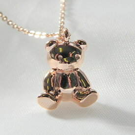 ピンクゴールドコーティング　クマネックレス 熊ペンダント レディースネックレス ピンクゴールドクマネックレス くまネックレス シルバーペンダント 母の日＜Blue-Cat＞ブルーキャット【auktn】送料無料