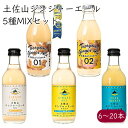 土佐山ジンジャーエール 柚子スカッシュ 飲み比べ 5MIX《メーカー直送》【 送料無料 北海道沖縄離島除く】（マツコの知らない世界で紹介 iTQi星2つ獲得 瓶 01 辛口 02 マイルド 甘口 ） ジンジャーエール ジンジャエール GingerAle 高知県