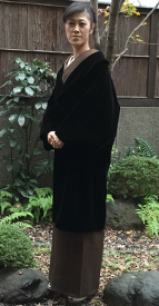 【早割り価格　R712月より値上がり予定】正規品【国産　AGEHARA　アゲハラ　ベルベットコート　黒】上質　へちま衿　和装コート　がこの価格！