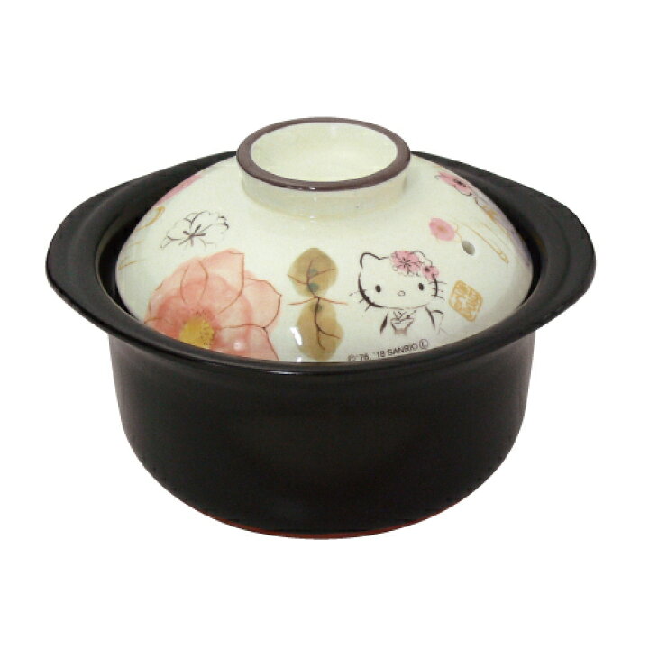 楽天市場】ハローキティ 鍋 萬古焼 ごはん鍋 2合炊き 桜 0300-0010 2 