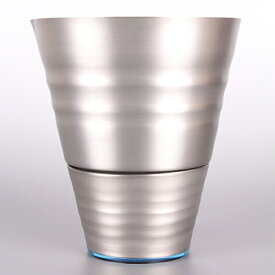 チタン　ぐい呑み　かたくち　ひとひらしぼり　くみ　波絹（なみきぬ）HSBR-NK