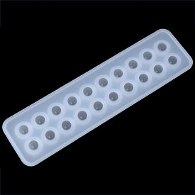 ルボナリエ シリコンモールド 球体 20mm ビーズ用 20個 UVレジン対応 ホワイト