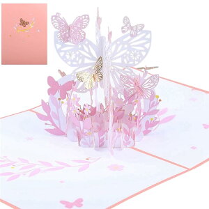 ���{�i���G �o�[�X�f�[�J�[�h �s���N�� ���̃f�U�C�� 20x16cm �a�����J�[�h �s���N ��